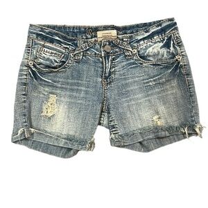 Red camel shorts